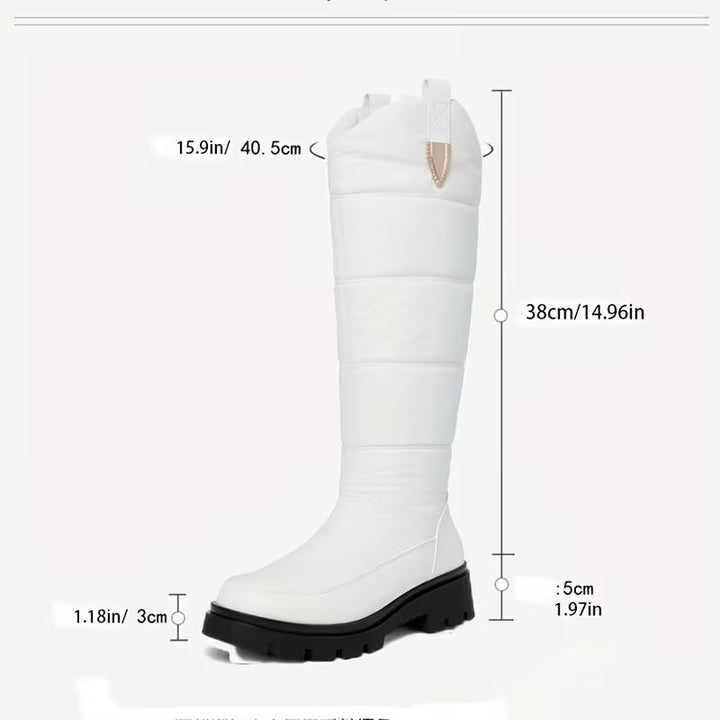 Menna - Bottes D'hiver Montant Jusqu'aux Genoux Avec Semelle Antidérapante
