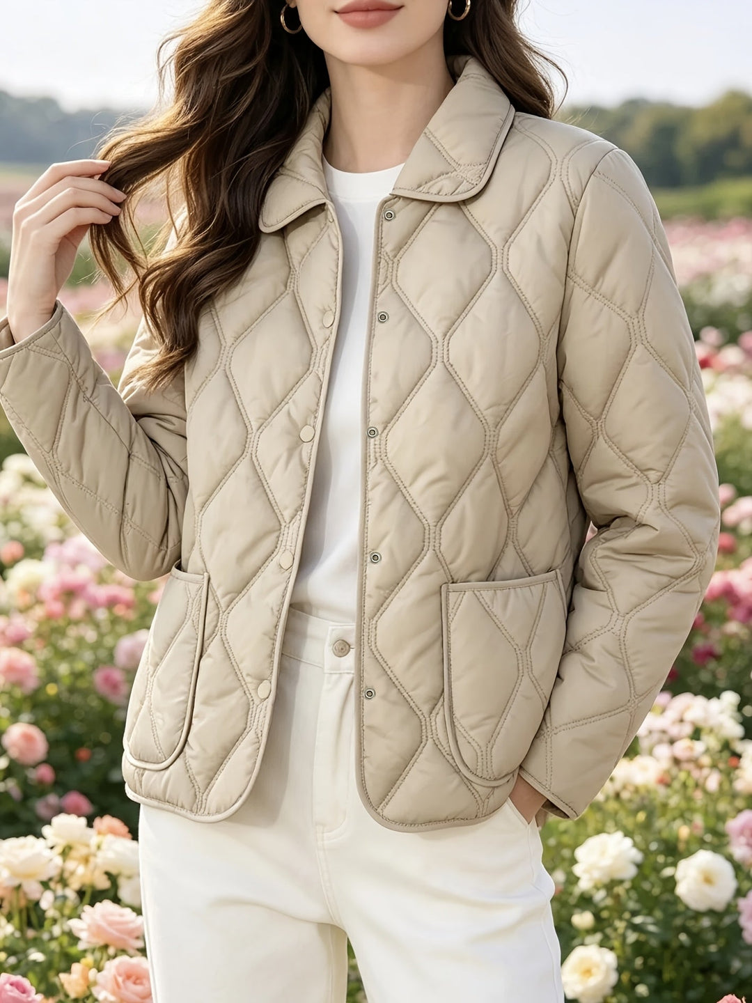 Laurelle - Veste Matelassée Ample Élégante Et Chic