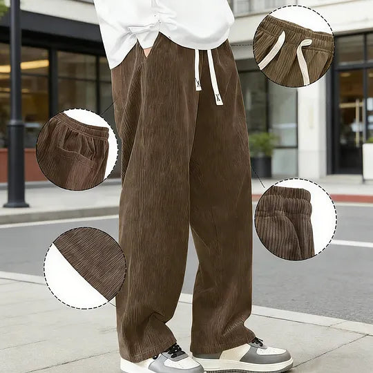 Warren - Pantalon À Jambes Larges Avec Cordon De Serrage Et Poches