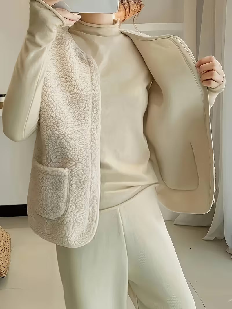Miona - Gilet en Polaire Douillette Avec Poches