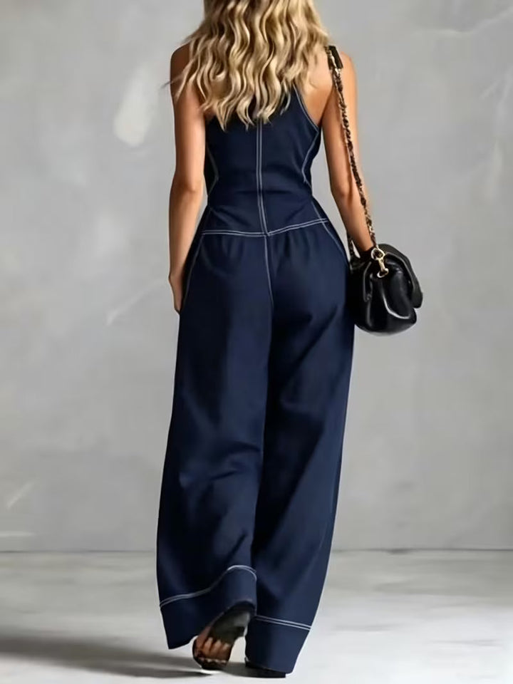 Bryana - Combinaison à Rayures en Patchwork