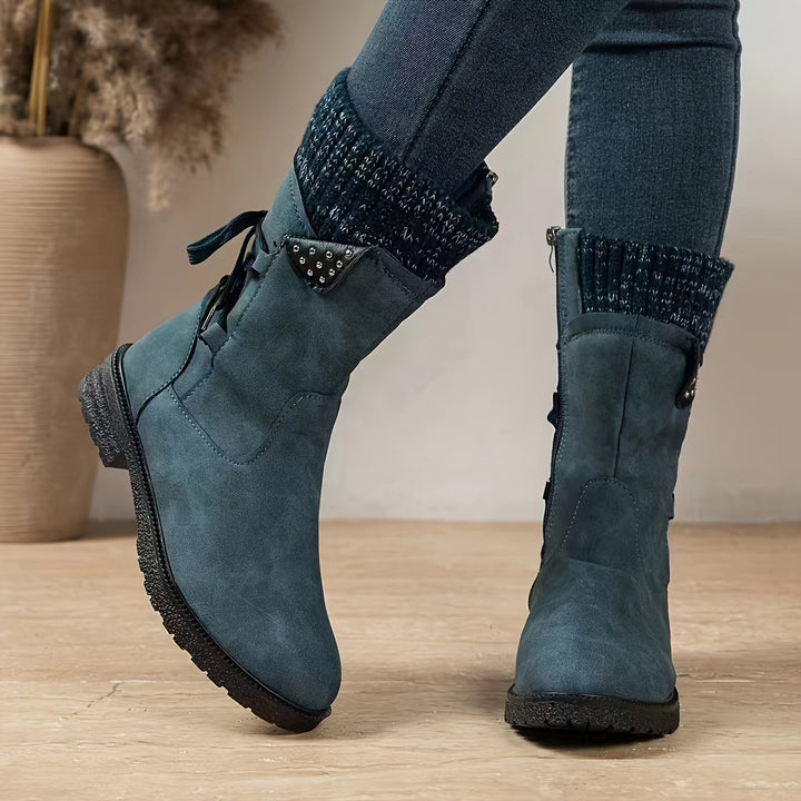 Willemjn - Bottines à Lacets Avec Revers Tricotés