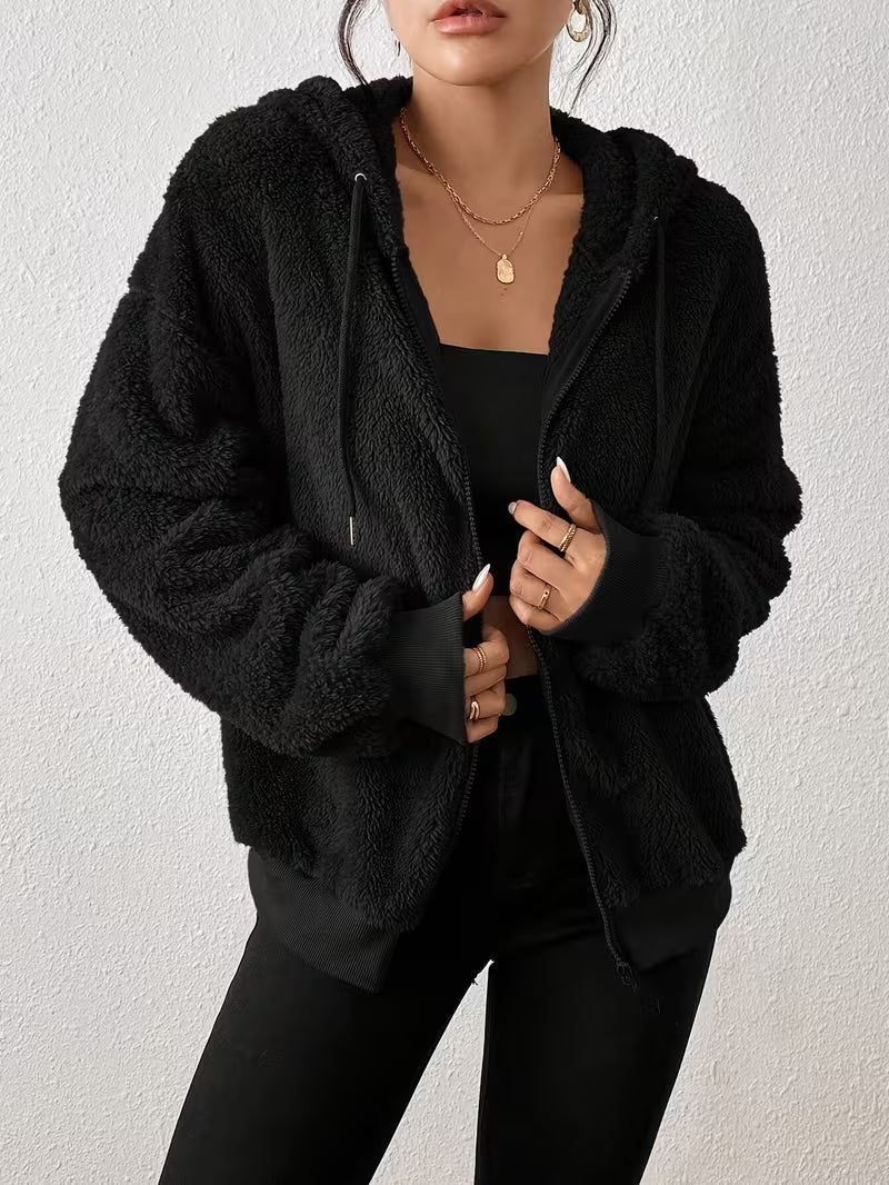 Keriana - Veste Décontractée À Capuche, Chaude Et Douillette