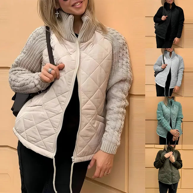 Karoliina - Doudoune en Patchwork Tricoté
