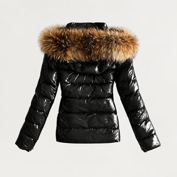 Eustolia - Doudoune Imperméable Avec Capuche en Fourrure