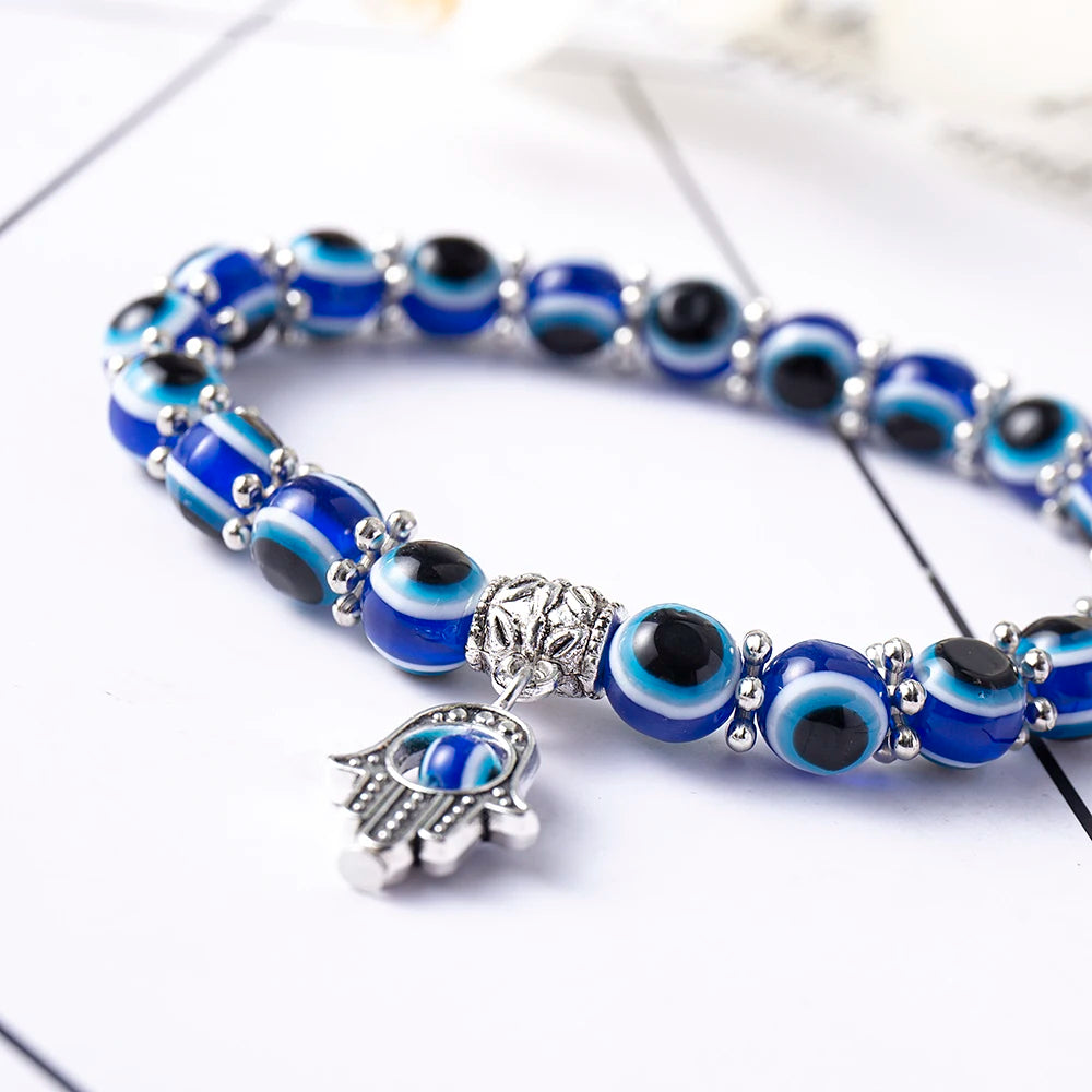 Eliani - Bracelet De Cheville Saphira Avec Breloques « Œil Maléfique »