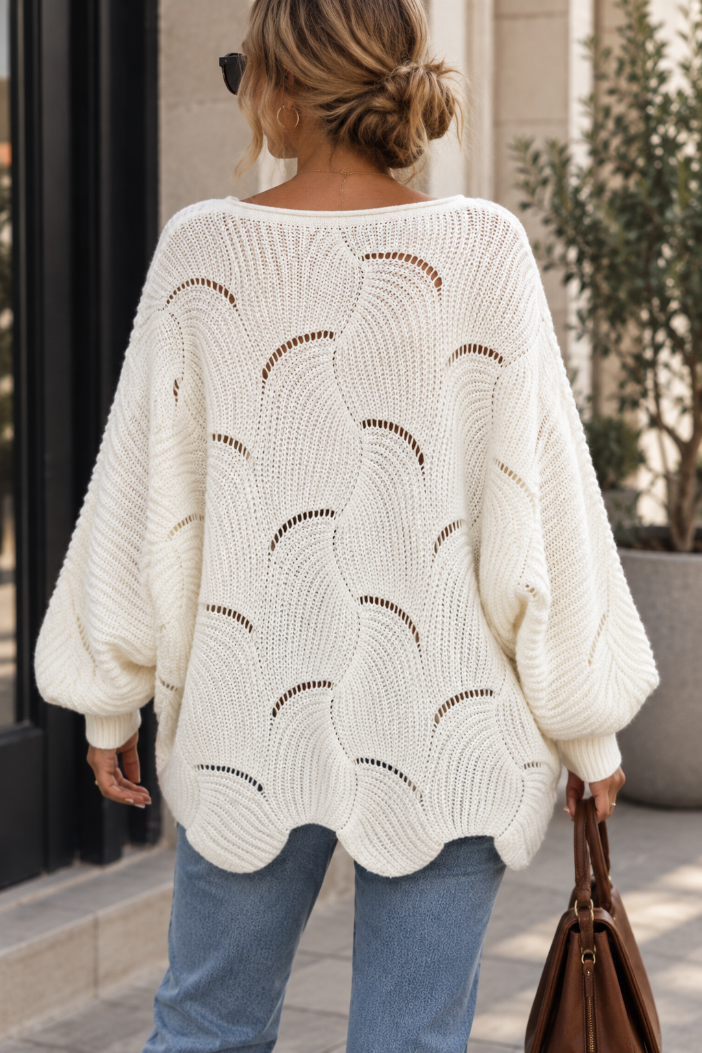 Zeyna - Pull en Maille à Manches Longues
