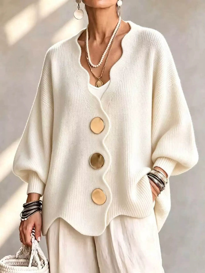 Gilian - Cardigan Boutonné À Bord Festonné