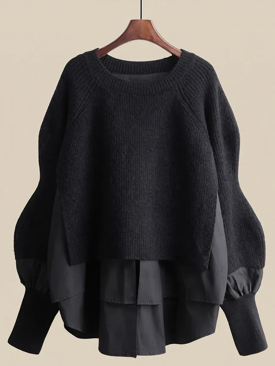 Milika - Pull en Maille Côtelée À Manches Raglan