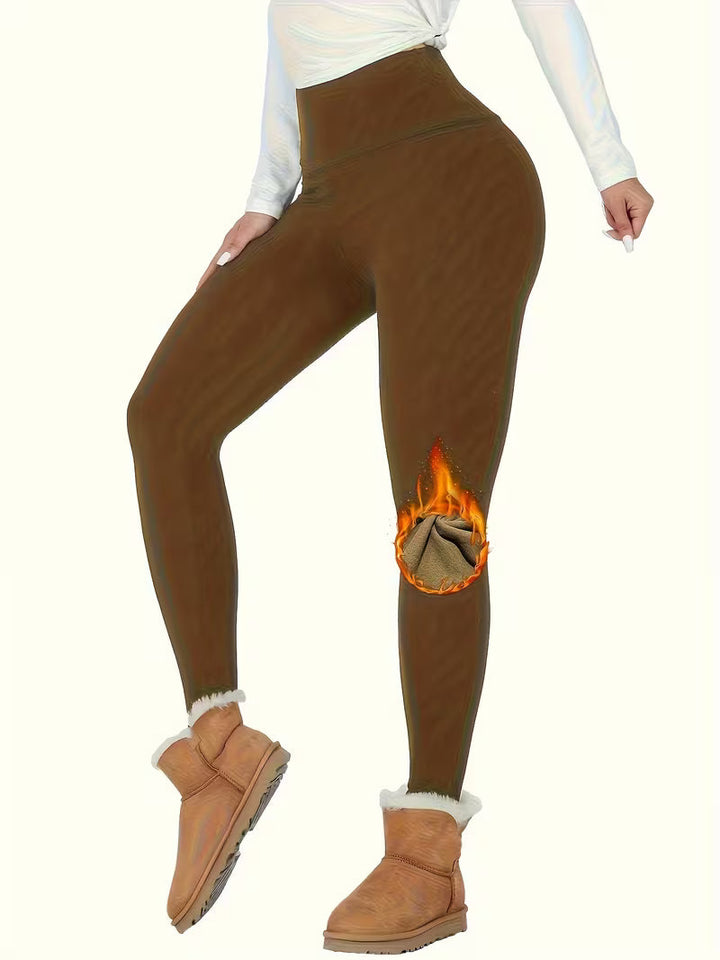 Linzay - Leggings Taille Haute Doublés De Polaire Thermique