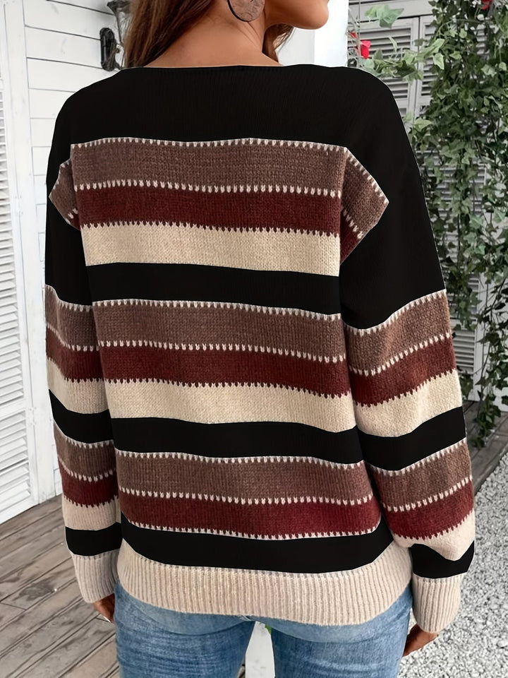 Fadina - Pull en Maille À Manches Longues