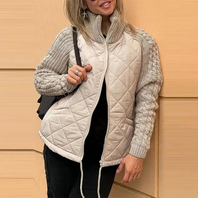 Karoliina - Doudoune en Patchwork Tricoté