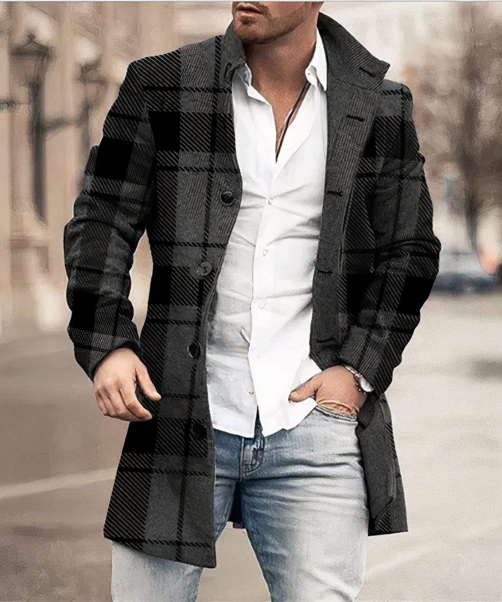 Evans - Tranchée Manteau Classique À Boutons Sur Le Devant