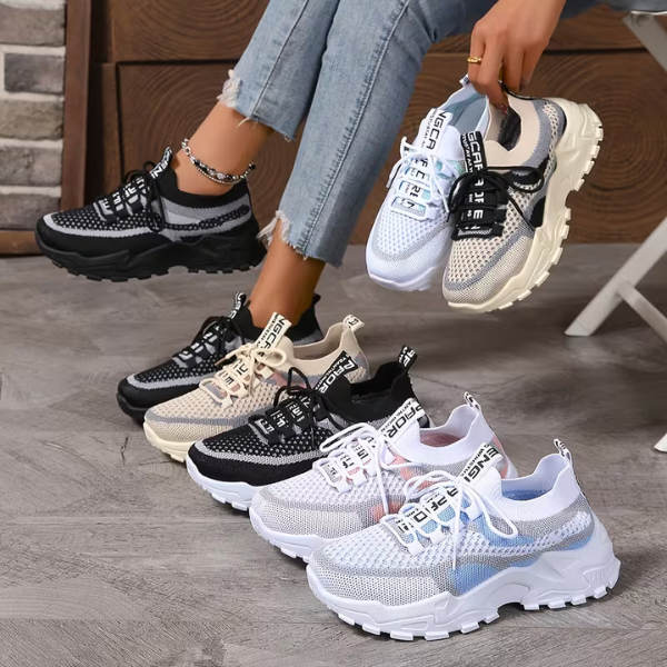 Annelien - Baskets Confortables en Tricot