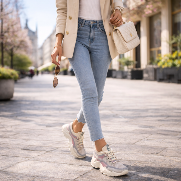 Annelien - Baskets Confortables en Tricot