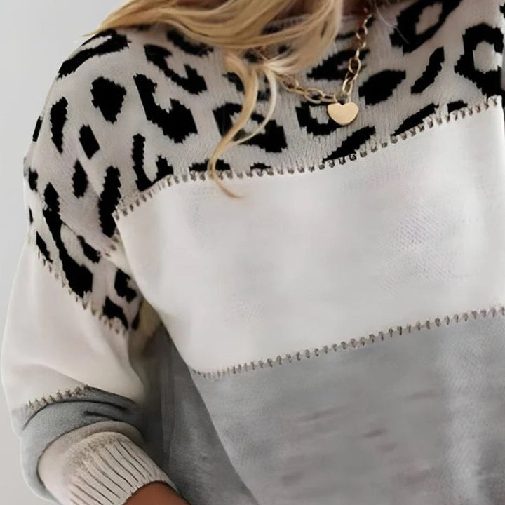 Diletta - Pull Élégant À Imprimé Léopard