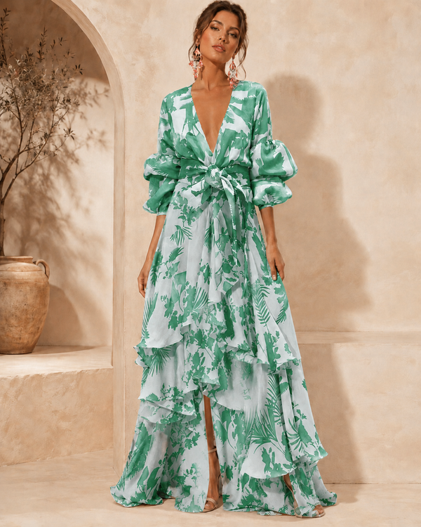 Liaya - Robe Élégante « Jardin De Corail »