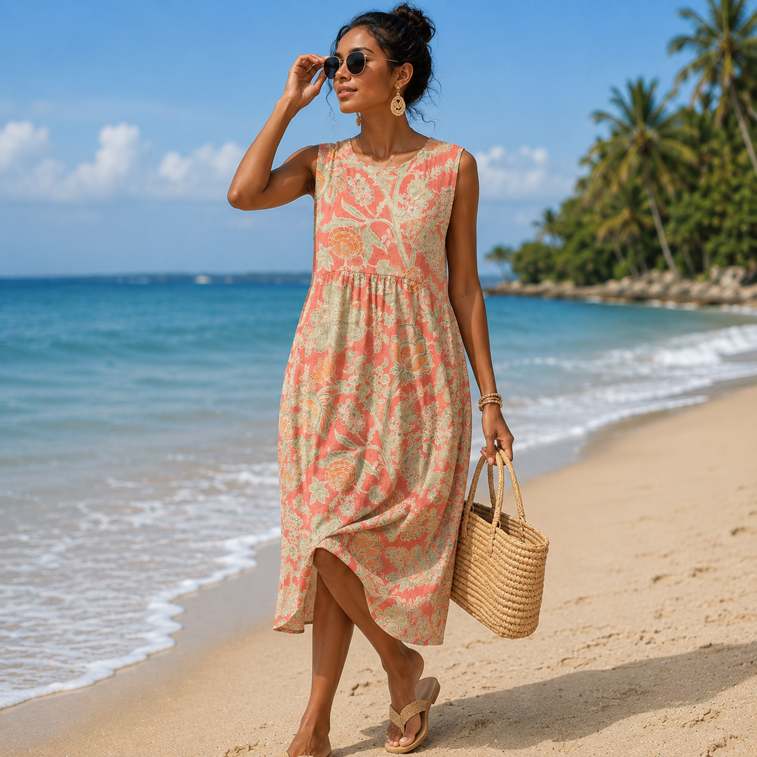 Kary - Robe D'été Sans Manches À Motifs
