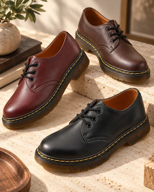 Nyklas - Chaussures Derby à Lacets Avec Surpiqûres Contrastées Sur la Semelle