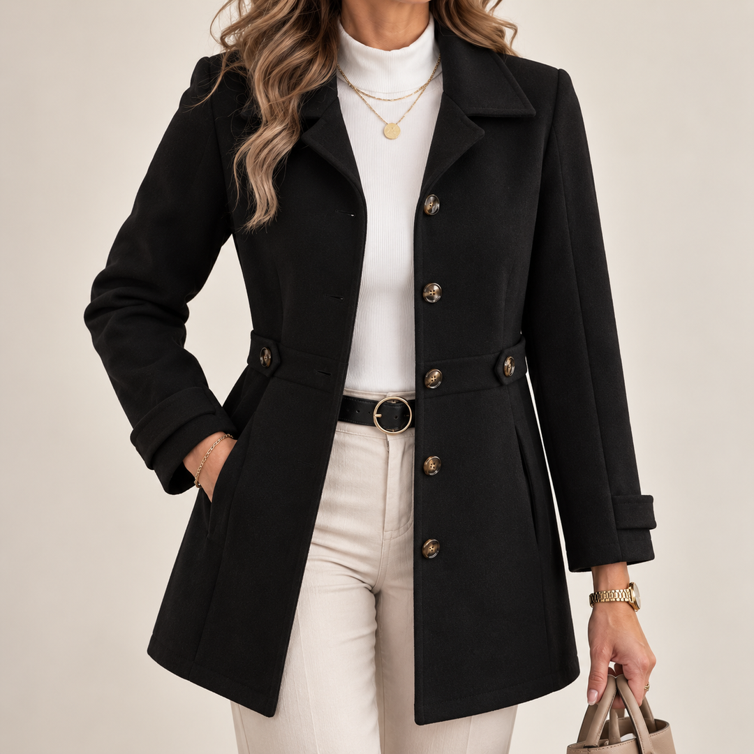 Rizzie - Manteau Long À Boutons Et Revers Crantés