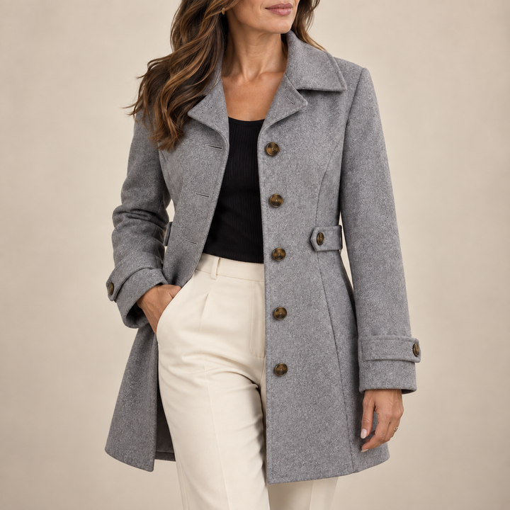 Rizzie - Manteau Long À Boutons Et Revers Crantés