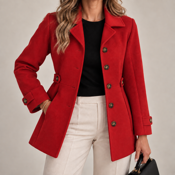 Rizzie - Manteau Long À Boutons Et Revers Crantés