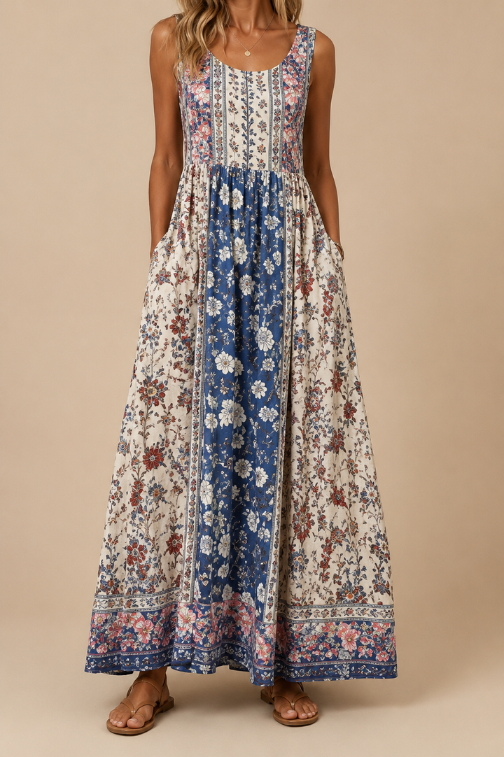 Raqual - Robe Longue à Imprimé Floral Avec Poches