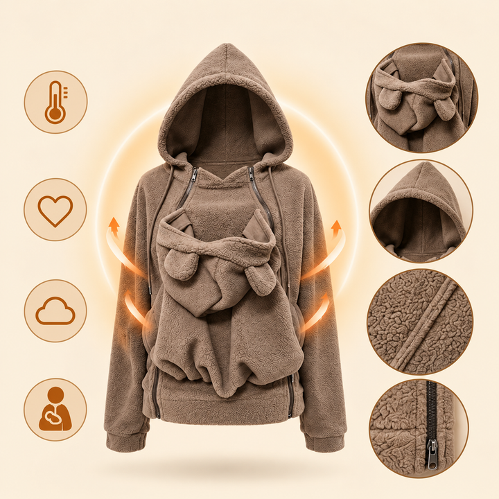 Naeza - Veste Polaire À Capuche Pour Le Portage De Bébé