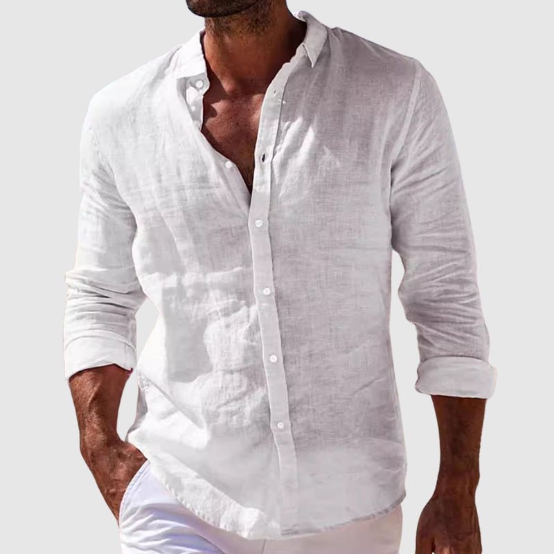 Derrik - Chemise élégante En Lin d'inspiration Côtière