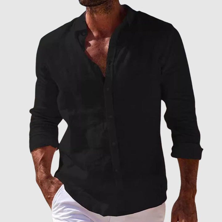 Derrik - Chemise élégante En Lin d'inspiration Côtière