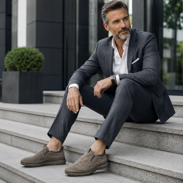 Traveis - Chaussures Sans Lacets Avec Empiècements élastiques et Semelles Texturées