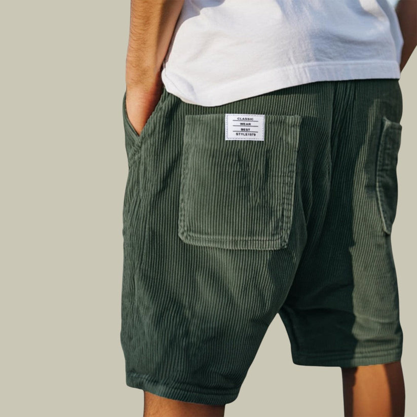 Steyn - Short en Velours à Taille élastiquée