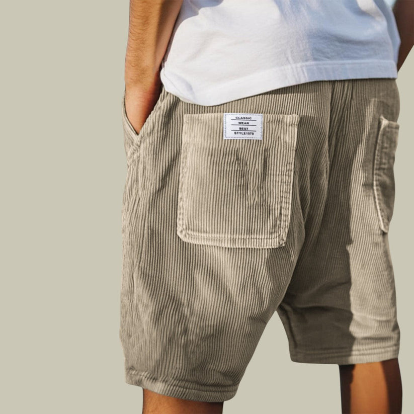 Steyn - Short en Velours à Taille élastiquée