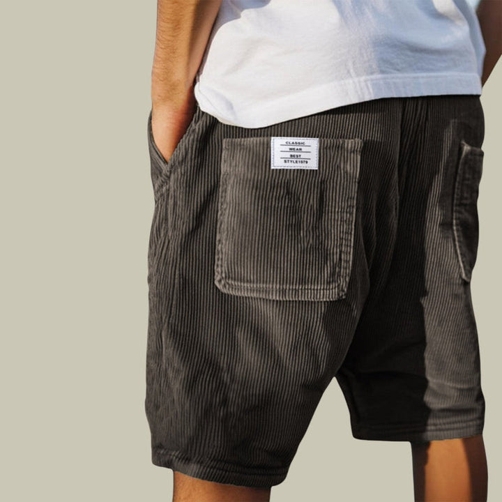 Steyn - Short en Velours à Taille élastiquée