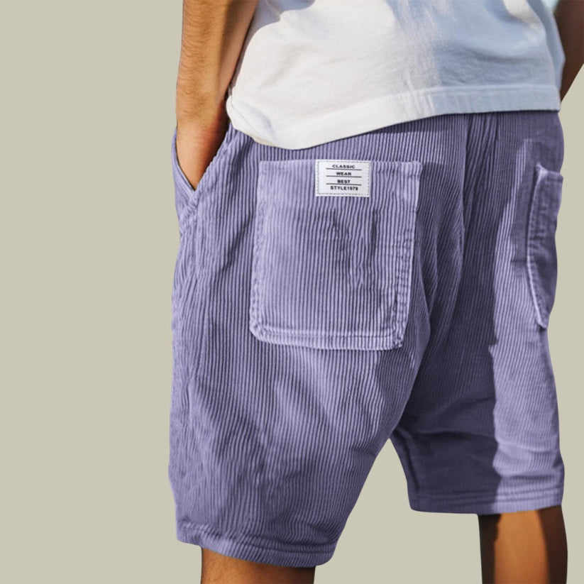 Steyn - Short en Velours à Taille élastiquée