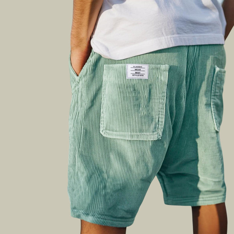 Steyn - Short en Velours à Taille élastiquée