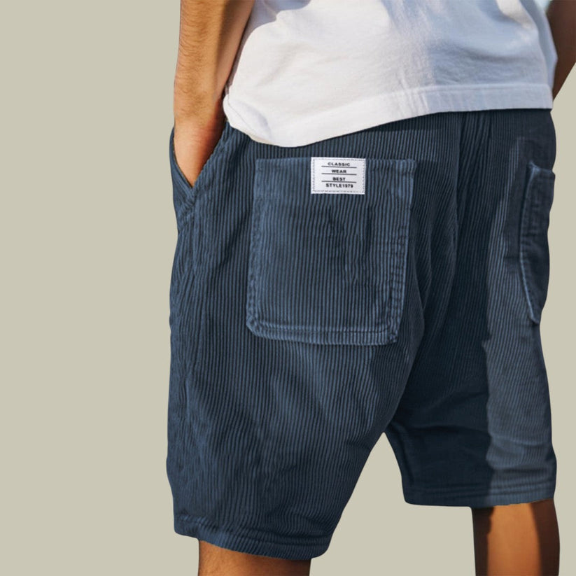 Steyn - Short en Velours à Taille élastiquée