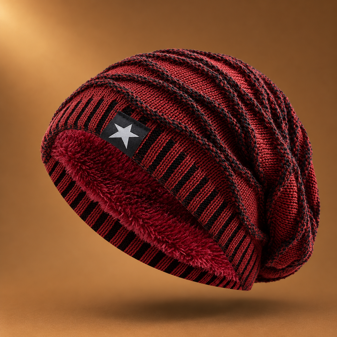 Hollis - Bonnet en Tricot Doublé De Polaire