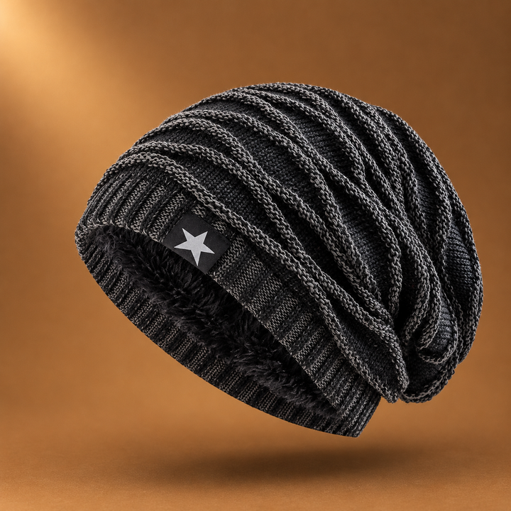 Hollis - Bonnet en Tricot Doublé De Polaire
