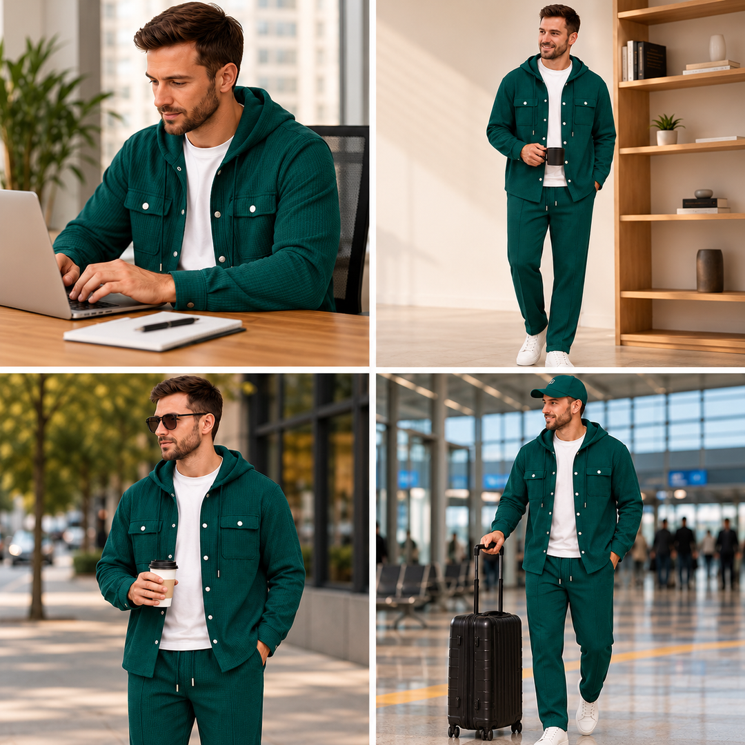 Waylon - Ensemble Veste À Capuche Et Pantalon À Motif Gaufré