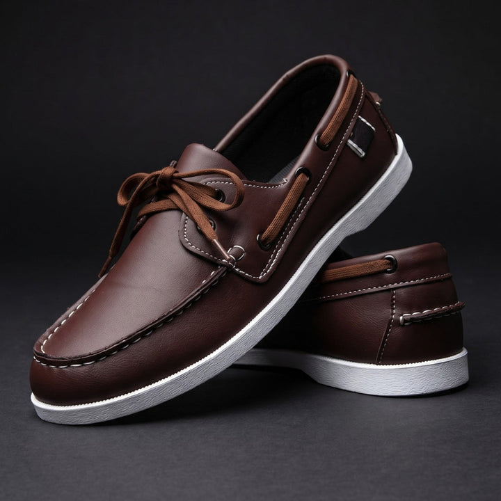 Kuachner - Chaussures Bateau à Lacets sur le Devant