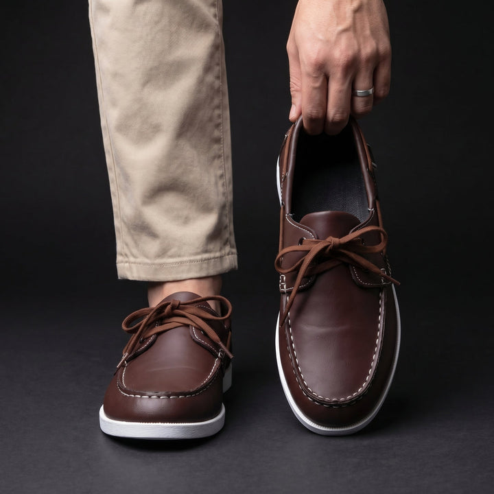 Kuachner - Chaussures Bateau à Lacets sur le Devant
