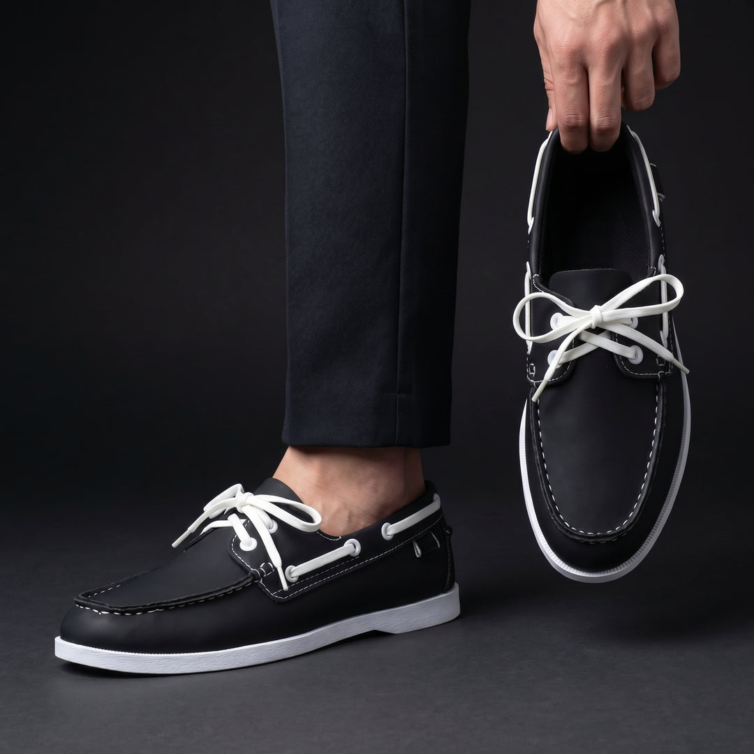 Kuachner - Chaussures Bateau à Lacets sur le Devant