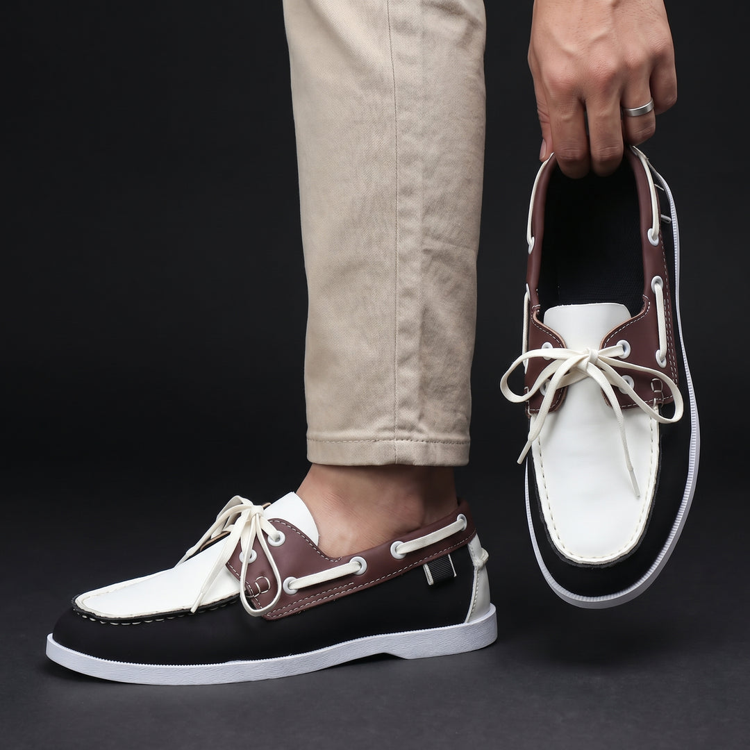 Kuachner - Chaussures Bateau à Lacets sur le Devant