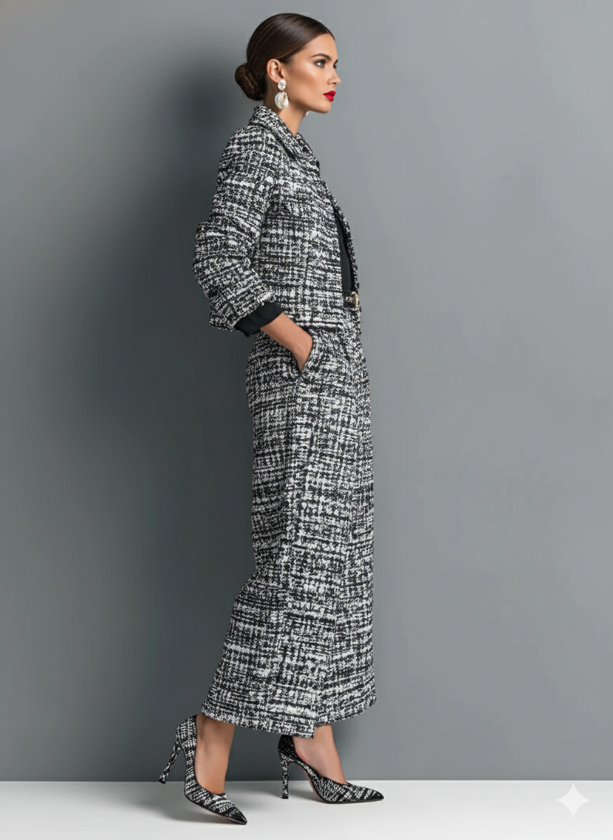 Aderet - Veste À Manches Longues Élégante Et Pantalon Décontracté