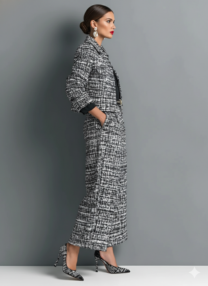 Aderet - Veste À Manches Longues Élégante Et Pantalon Décontracté