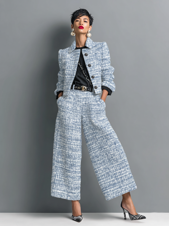 Aderet - Veste À Manches Longues Élégante Et Pantalon Décontracté