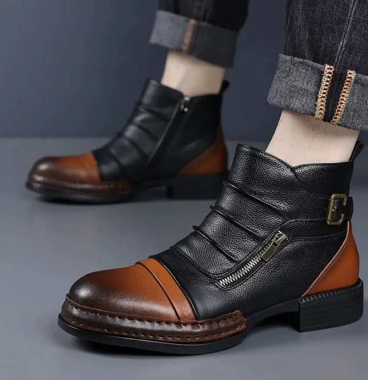 Kramer - Bottines en Cuir Bicolores