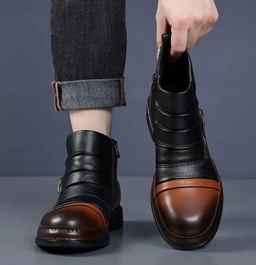 Kramer - Bottines en Cuir Bicolores