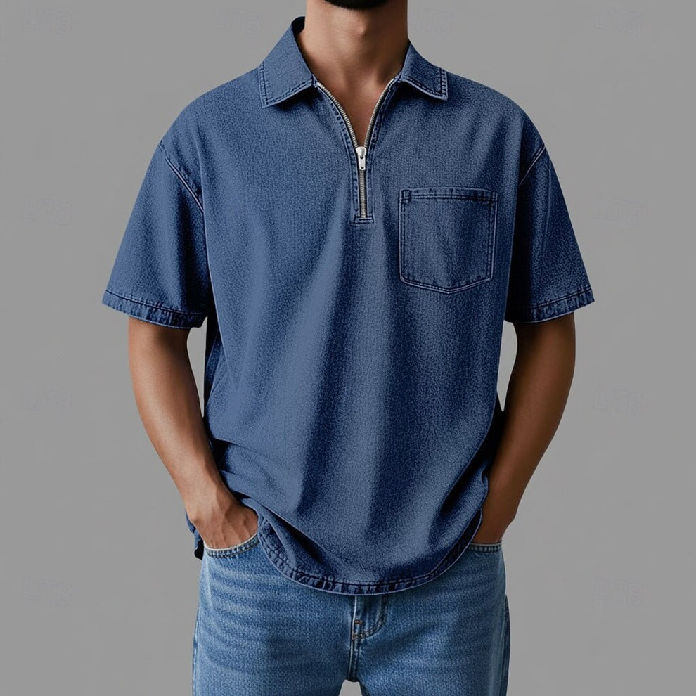 Alhan - Chemise Denimcore À Fermeture Éclair